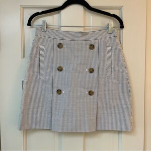 J. Crew seersucker skirt
